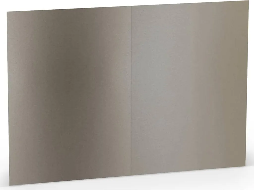 Carte pour Faire-part et Remerciements B6hd Taupe Métal Haute Qualité