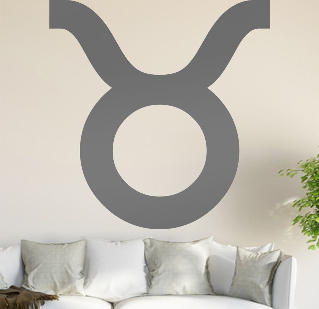 Sternzeichen: Stier Wandtattoo in 6 Größen - Wandaufkleber Wall Sticker - Dekoration, Küche, Wohnzimmer, Schlafzimmer, Badezimmer
