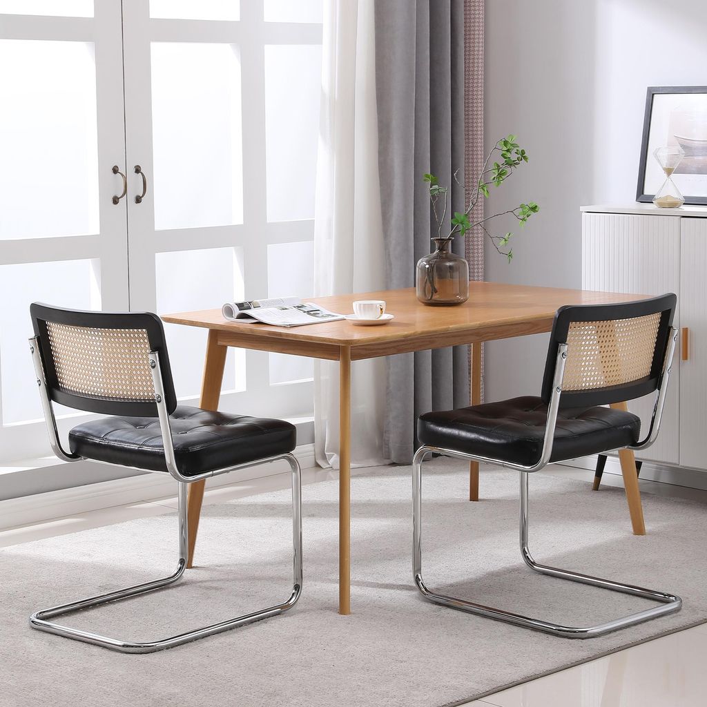 MODFU Esszimmerstühle-set Küchenstuhl mit 2-Rattan Produktbild 