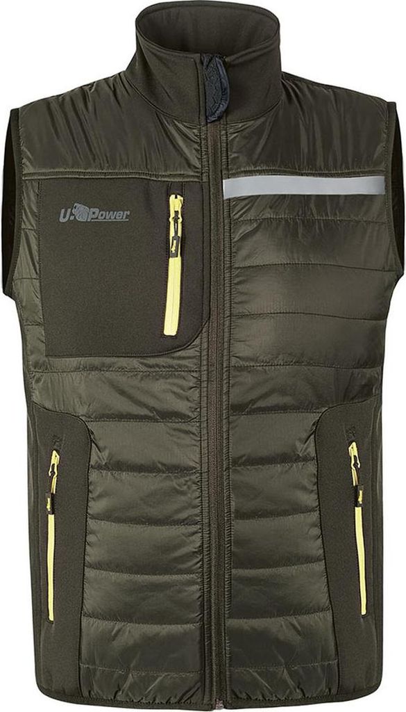 U-POWER Arbeitsweste Wall dunkelgrün 5XL