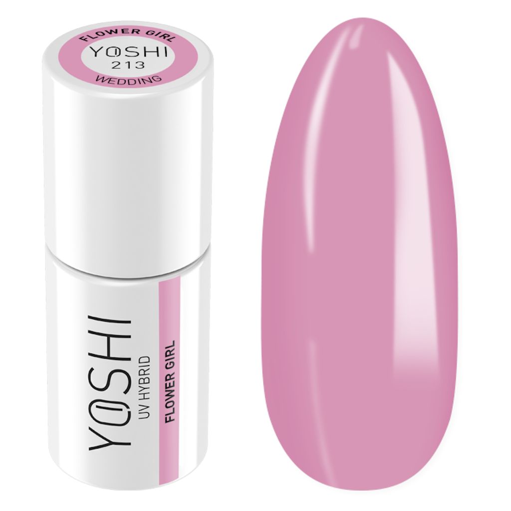 Yoshi | Hybrid-Nagellack - 213 Flower Girl - Hybrid-Gellack - Hybridlack - UV LED - 6ml - Profi Qualität - Rosa