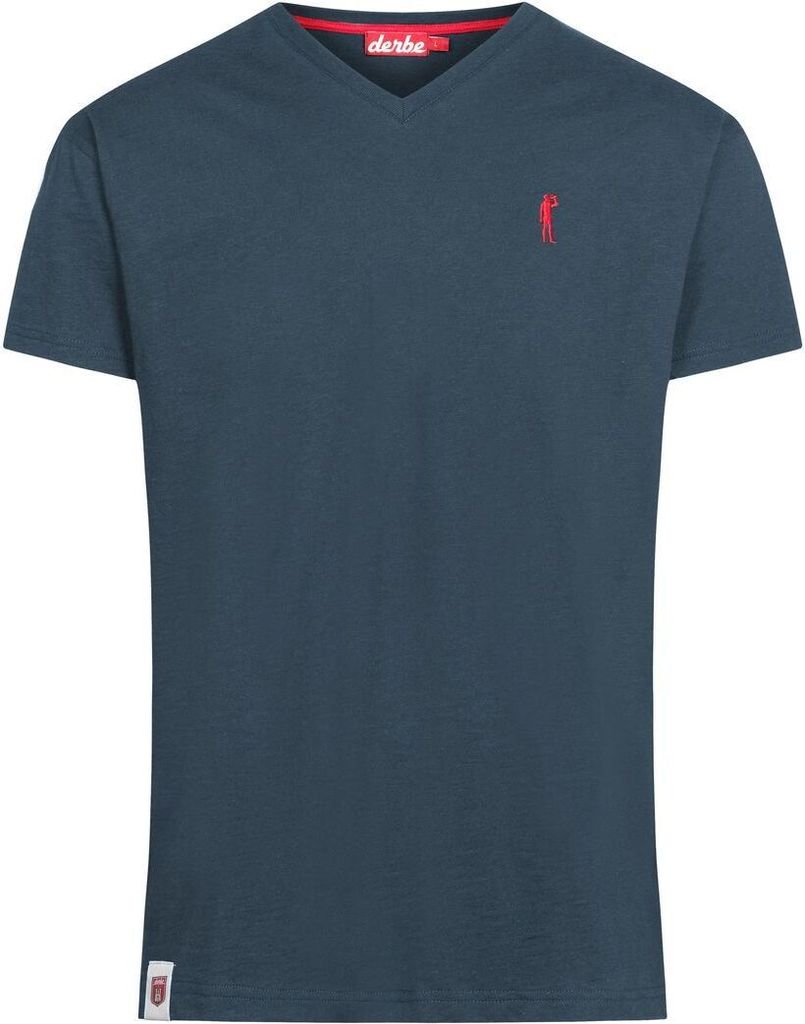 DERBE HAMBURG M-04-TSFL BASIC KIPPES Herren T-Shirt V-Neck