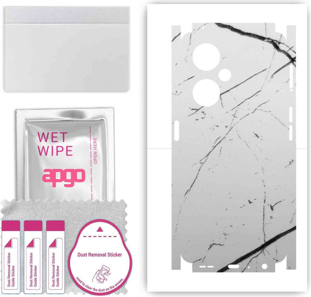apgo Rückseite + Seiten Schutzfolie, Skin, kompatibel mit OnePlus Nord CE 3 Lite, Hinten Displayschutzfolie aus Vinylfolie, kratzfest, einfache Mo...