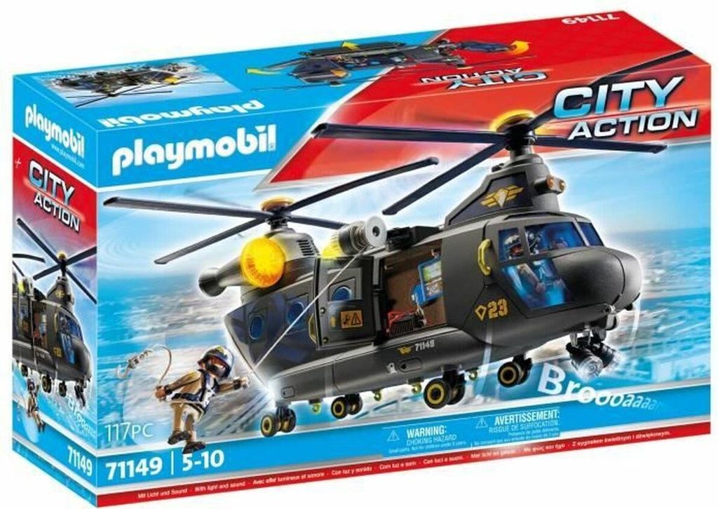 Spielzeug-Set PLAYMOBIL Police Plane City Action Kunststoff