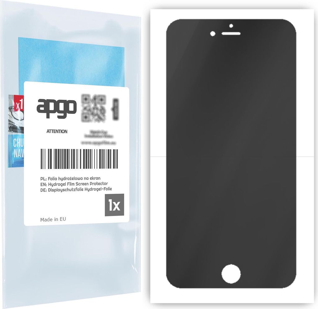 apgo Schutzfolie für Apple iPhone 6s Plus Anti-Spy, Blickschutzfolie, Privacy, Hydrogel Displayschutzfolie, mit Positionierhilfe [Privacy, Matt, A...