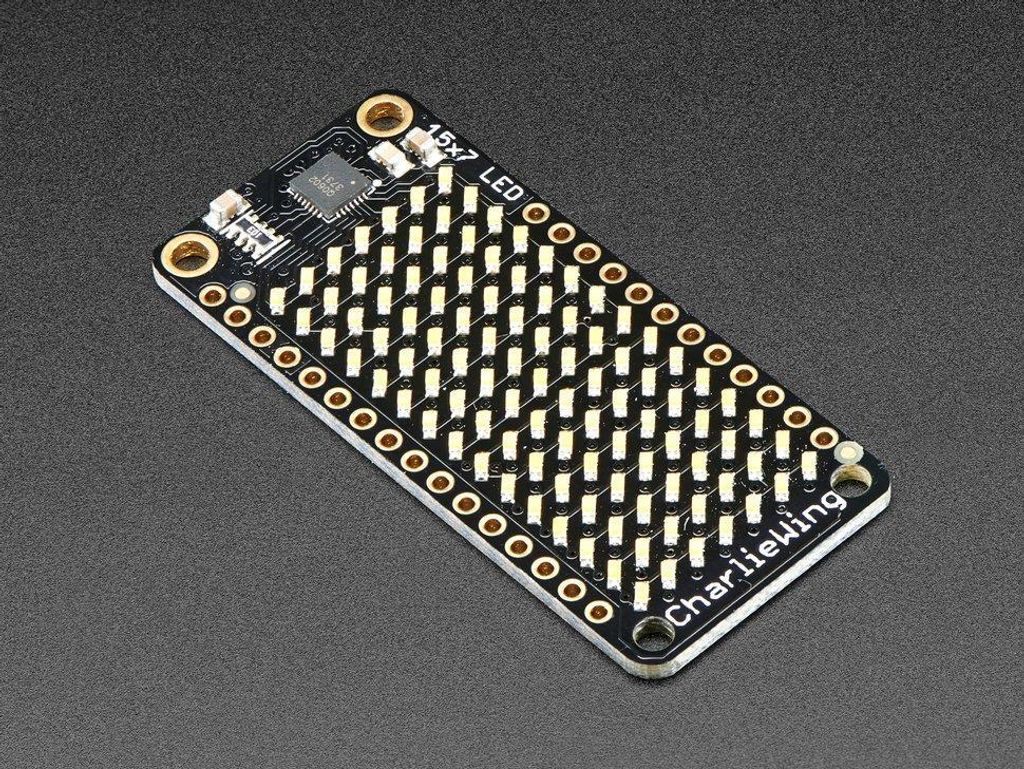 Adafruit 15x7 CharliePlex LED Matrix FeatherWing - Warmweiß Produktbild 
