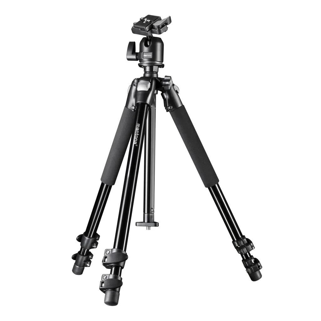 Mantona Scout MAX Macro II Treppiede con testa a sfera 153 cm nero
