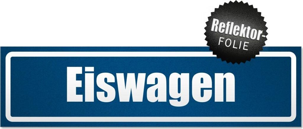 Eiswagen invertiert Magnetschild Schild magnetisch