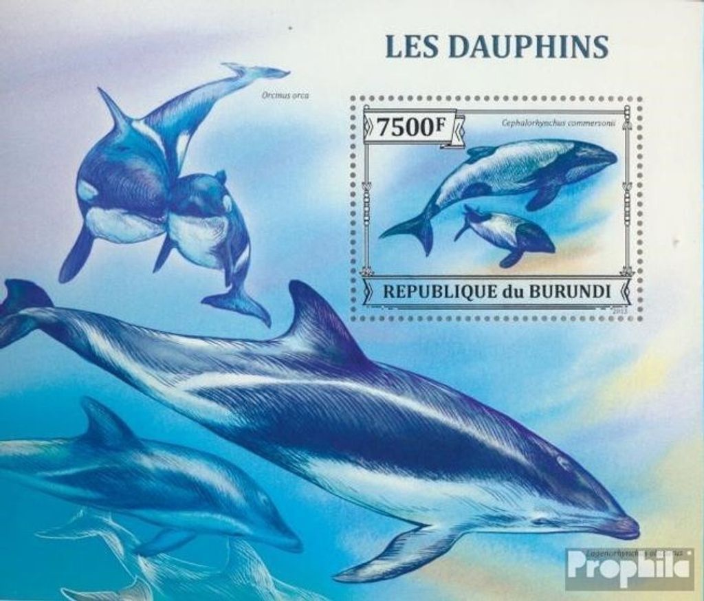 Briefmarken Burundi 2013 Mi Block 383 (kompl. Ausgabe) postfrisch Delfine