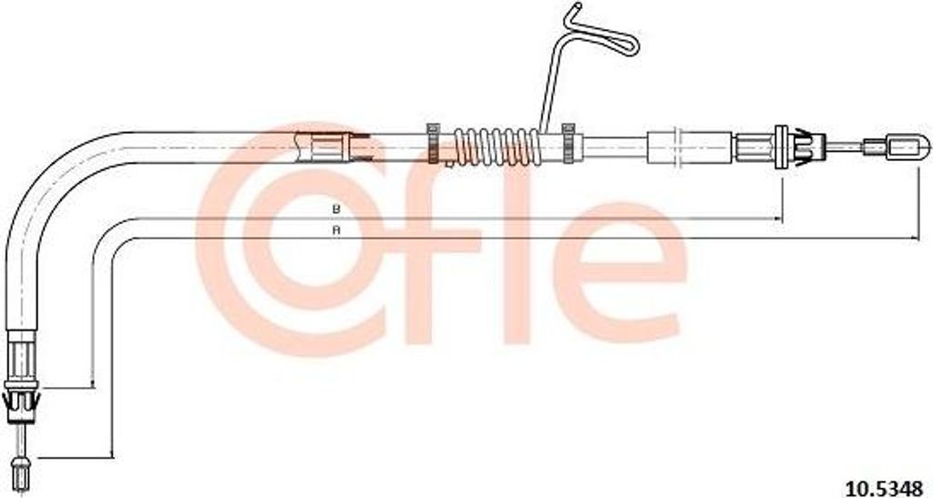COFLE 10.5348 Seilzug, Handbremse OE 1830529 kompatibel mit Transit