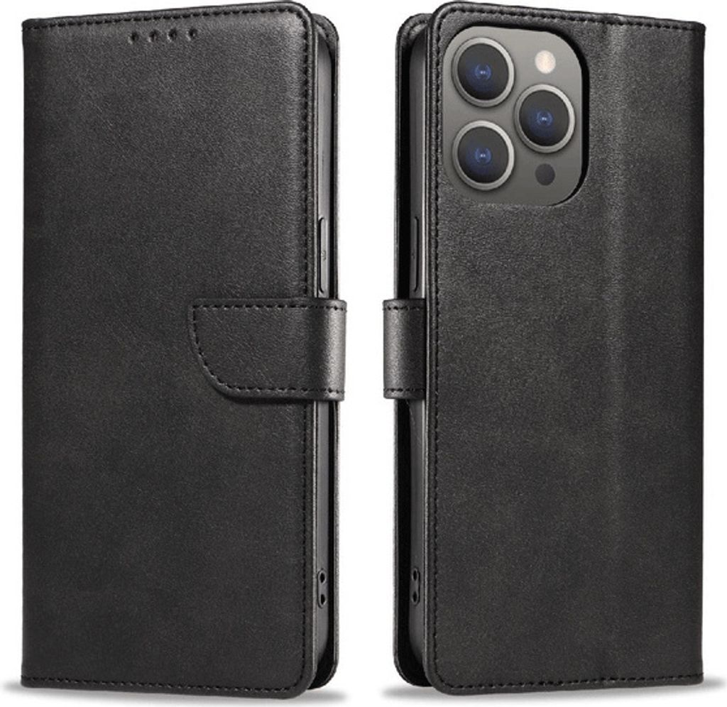 starfix Book Cover Wallet Schutz-Hülle für iPhone 16 Pro Max, schwarz