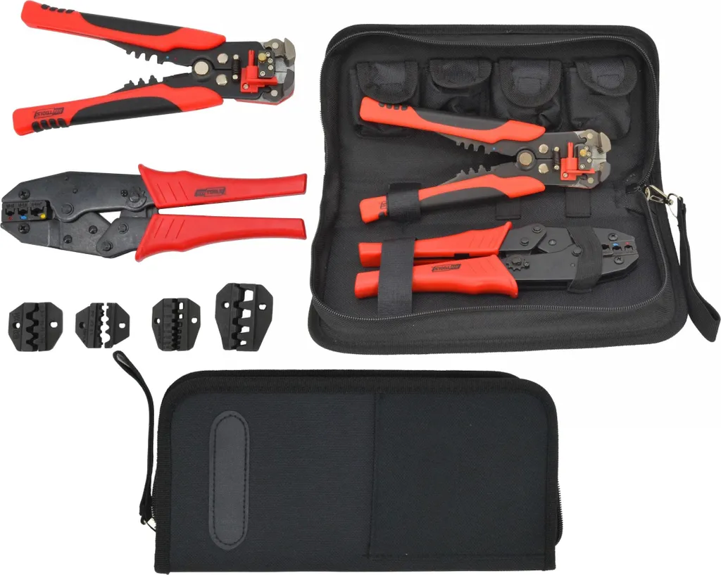 Awtools Pince à Dénuder avec 5 Matrices Interchangeables Kit Complet - 5