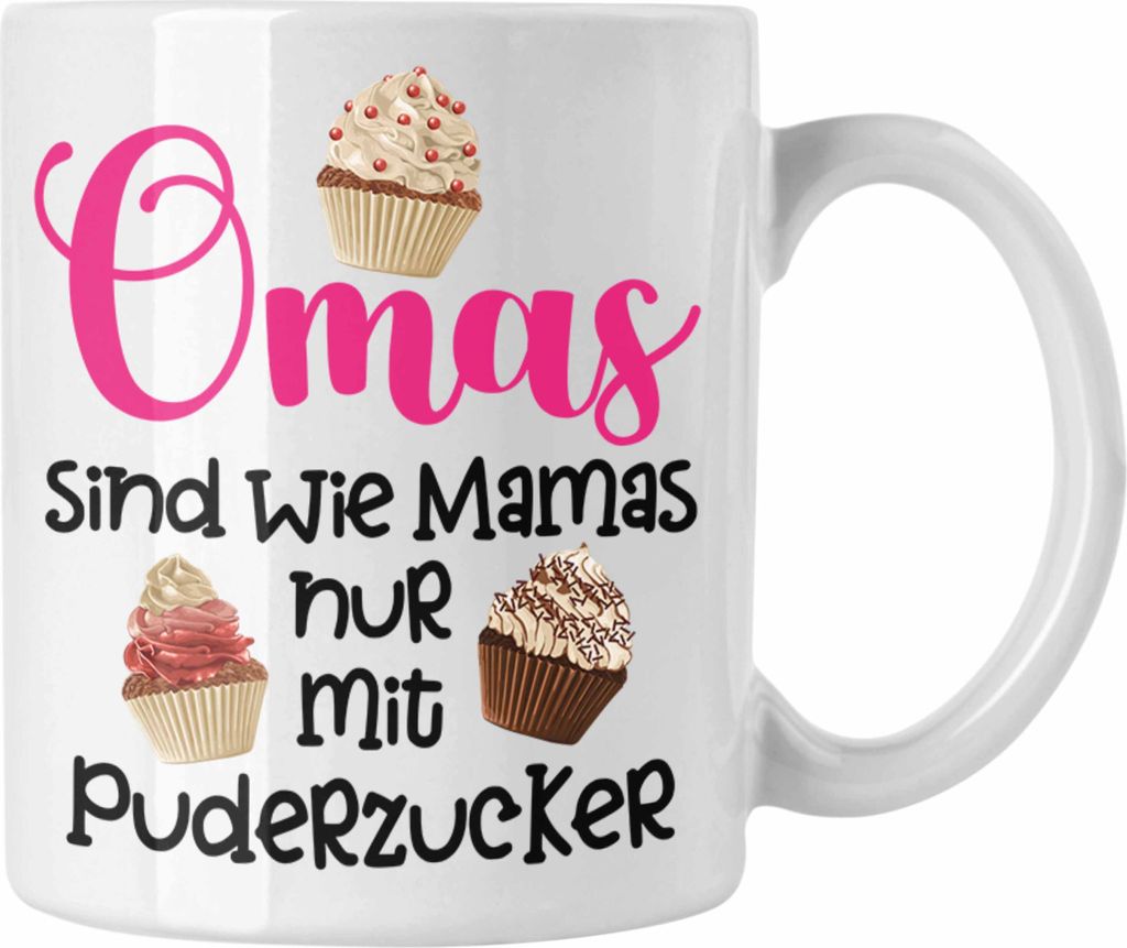 Trendation - Beste Oma Geschenk Tasse Geburtstagsgeschenk von Enkel Enkelin Geschenkideen Lustig Geburtstag Grossmutter (Weiß)