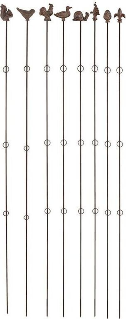 Esschert Design Guß-Pflanzstäbe 175cm gerade braun; PY26 Produktbild 