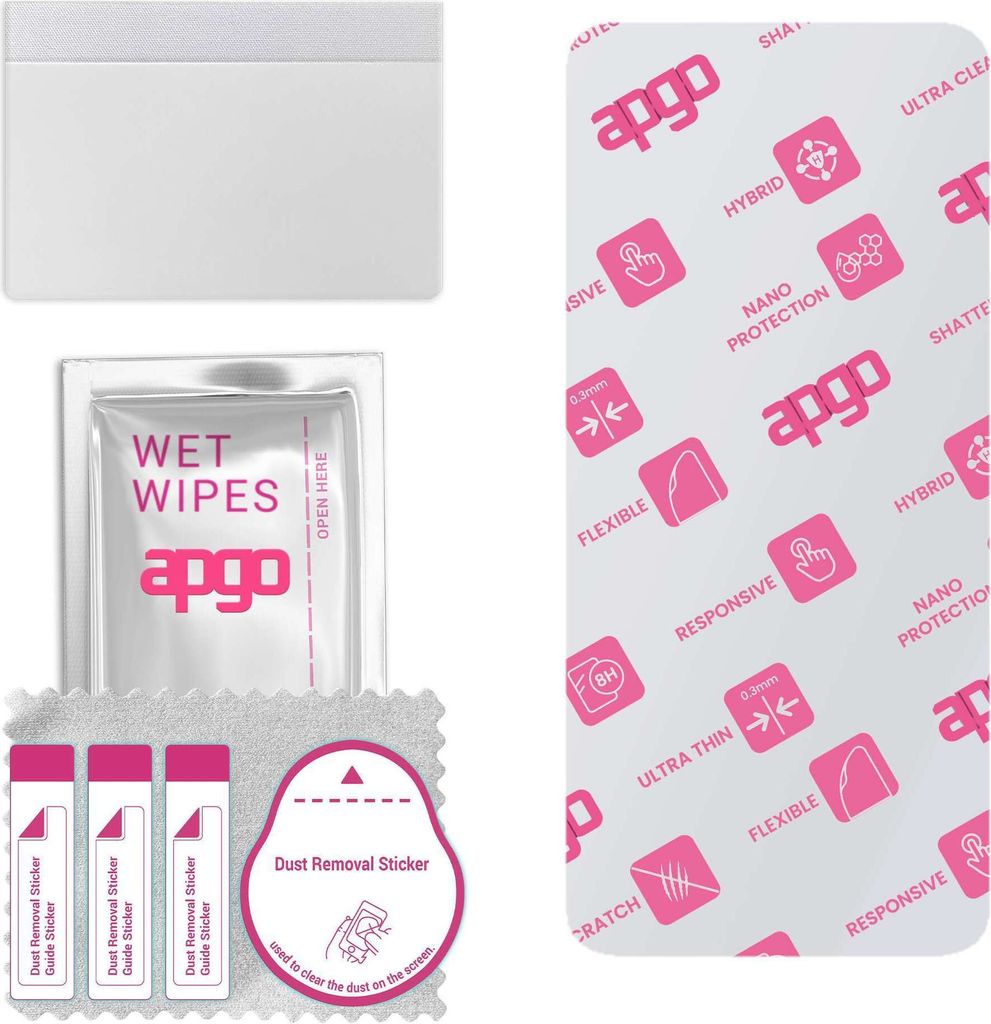 apgo Ultra-klar Hybrid Schutzglas kompatibel mit Oppo Reno2 Z, Flexible Nano Glass, toller Ersatz für Hartglas, kratzfester Displayschutzglas, Dis...