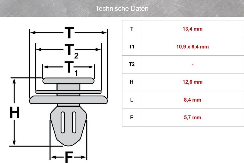 30x Befestigungs Clip für VW Tür Innenverkleidung | 6E0837732
