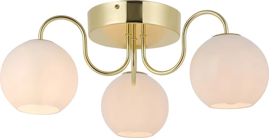 Luminaire de plafond vintage Franca NORDLUX en verre opale brillant