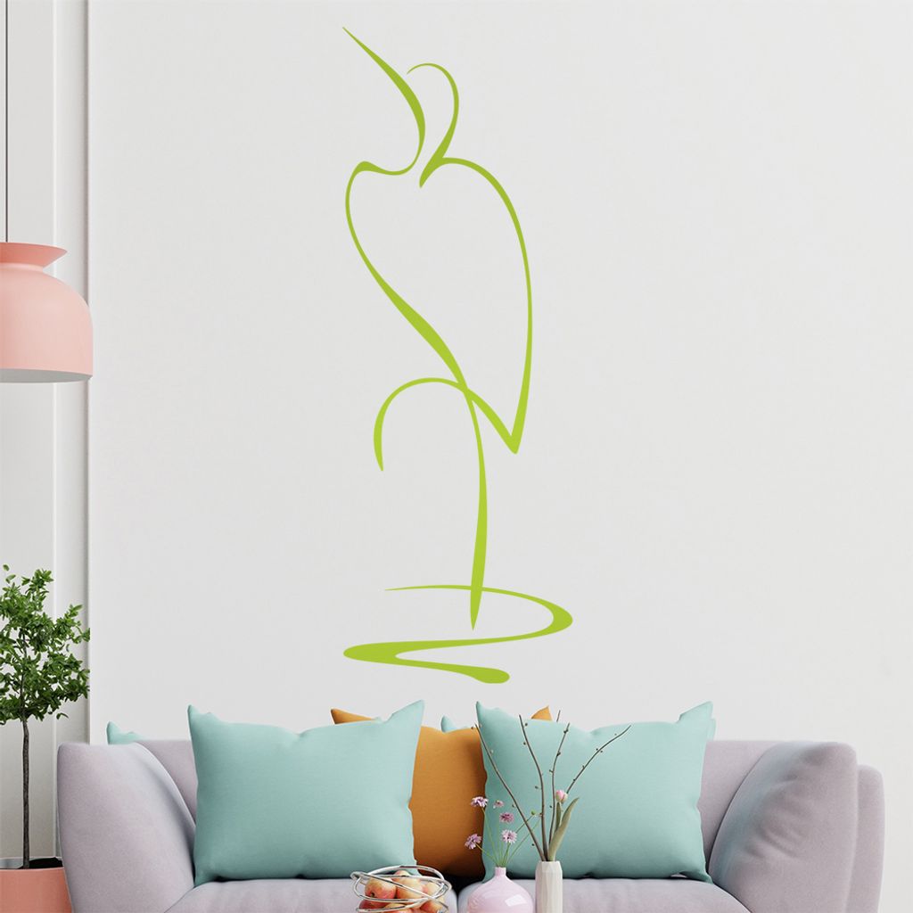 Vogel Linien Wandtattoo in 6 Größen - Wandaufkleber Wall Sticker - Dekoration, Küche, Wohnzimmer, Schlafzimmer, Badezimmer