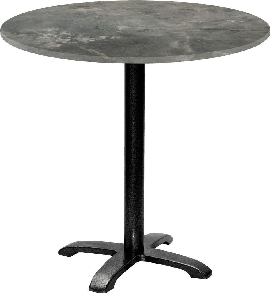 Runder Tisch Ø 80 cm – Modell Bazila aus metallischem Stein