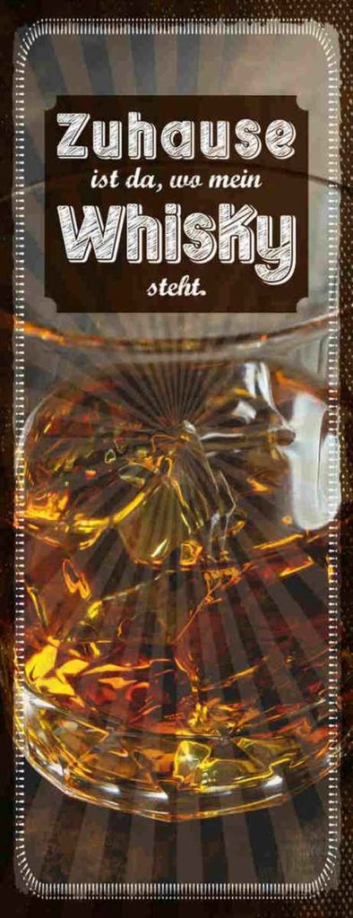 vianmo Holzschild 27x10 cm Zuhause ist da, wo mein Whisky Spruch Zitat