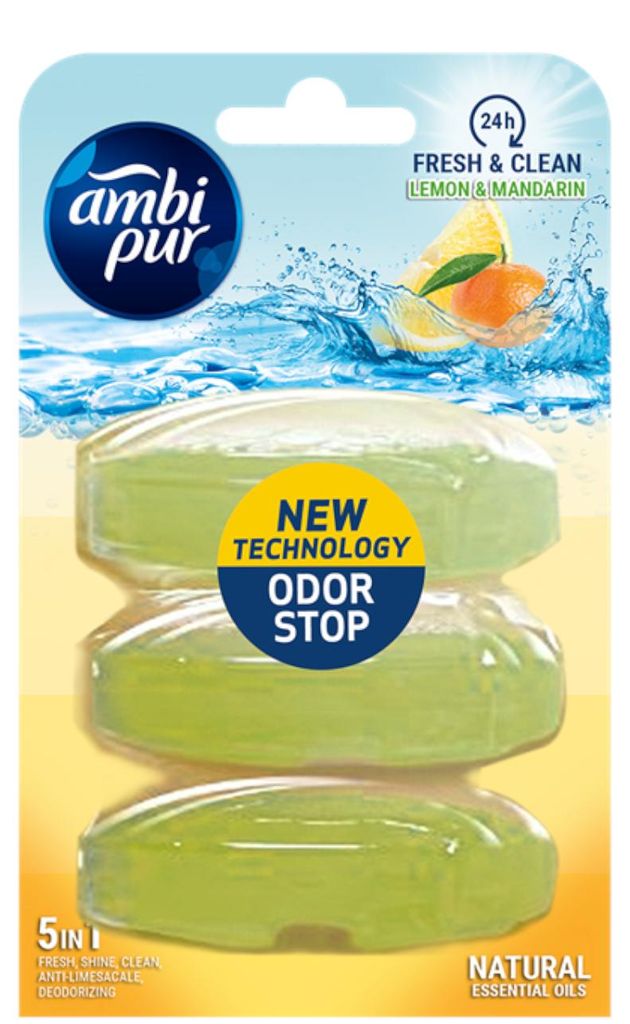 Ambi Pur Toiletblok Navulling Lemon & Mandarin 3 stuks Produktbild 