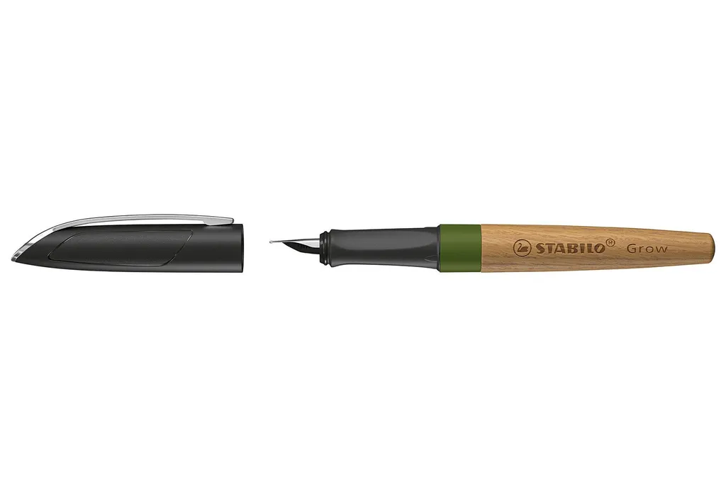 STABILO Grow Stylo Plume Écoresponsable en Bois de Chêne Véritable