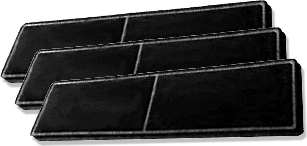 Keenberk 3x Geruchsfilter Ersatz für Miele DKF 18 mit Aktivkohle - Filter passend für Miele Umlufthauben DA2806 DA2808 DA2900 DA2905 DA2906 DUU29...