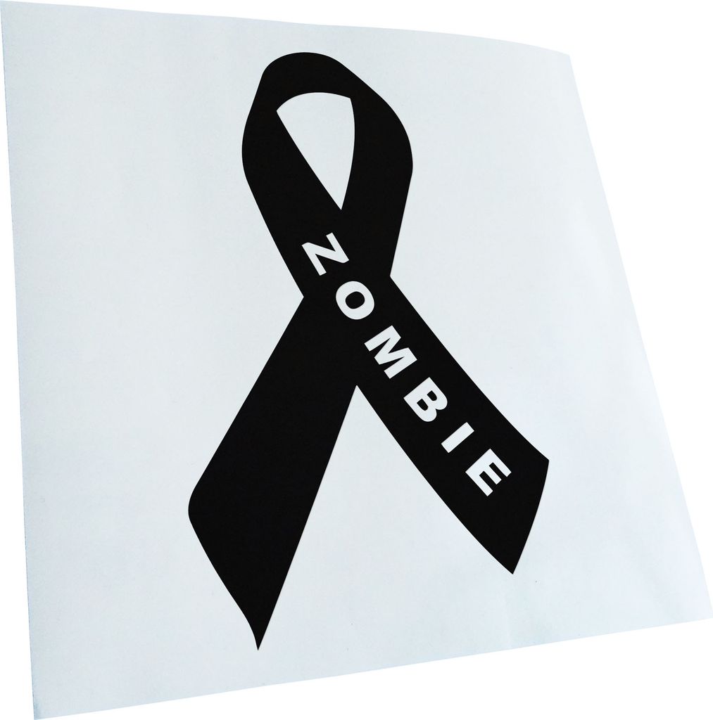 Kiwistar - Autoaufkleber - Zombie Band Ribbons Heckscheibe - Aufkleber für Auto Kfz Fahrrad, LKW, Truck Mofa