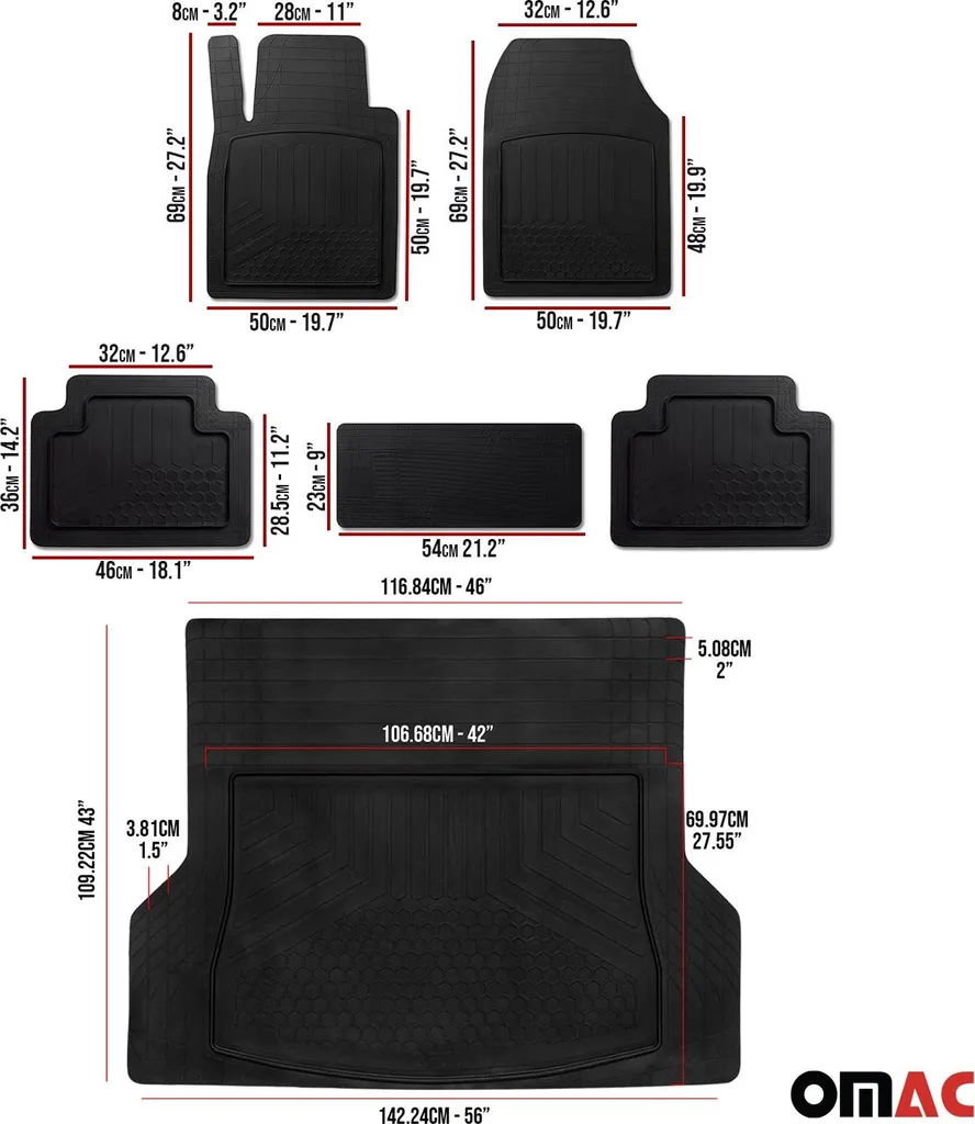 Kit Interni Kia Sportage: Tappetini Gomma e Vasca Baule per Famiglie - 5