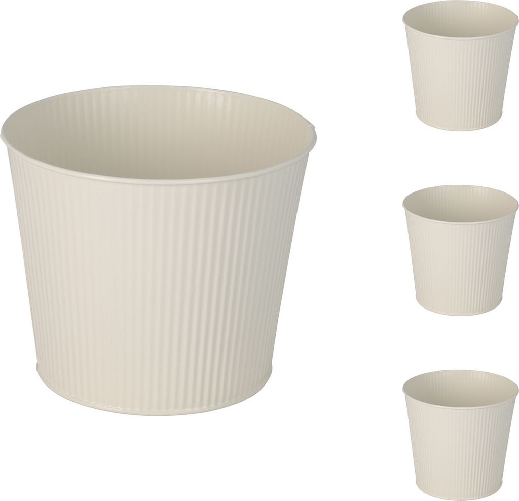 4 Stk. Blumentopf Pflanzgefäß Balkontopf Pflanztopf verzinkt Ø17xH15cm