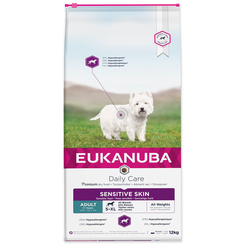 EUKANUBA Daily Care droogvoer voor gevoelige huid, 12 kg Productafbeelding 