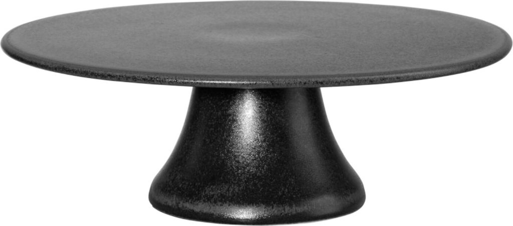 ASA Selection Grande Tortenplatte, Torten Platte, Kuchenplatte, Servierplatte, Steingut, Black Iron, Ø 22.5 cm, 4796174