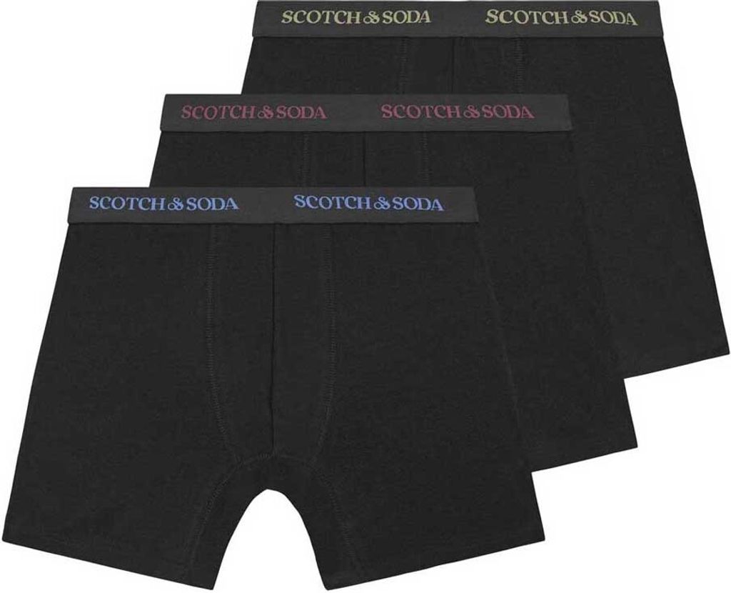 Scotch & Soda Ssfa24m152062 Boxershorts 3 Einheiten Schwarz M Mann Schwarz M