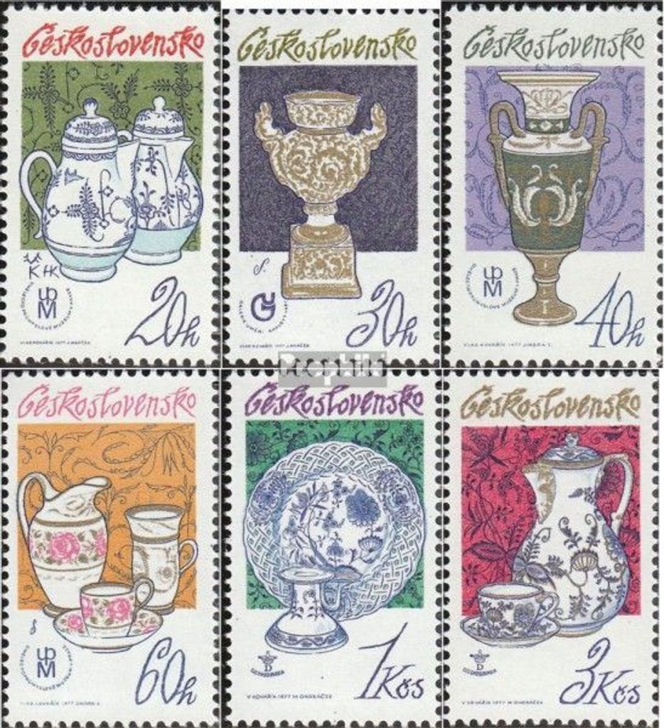 Briefmarken Tschechoslowakei 1977 Mi 2381-2386 Produktbild 