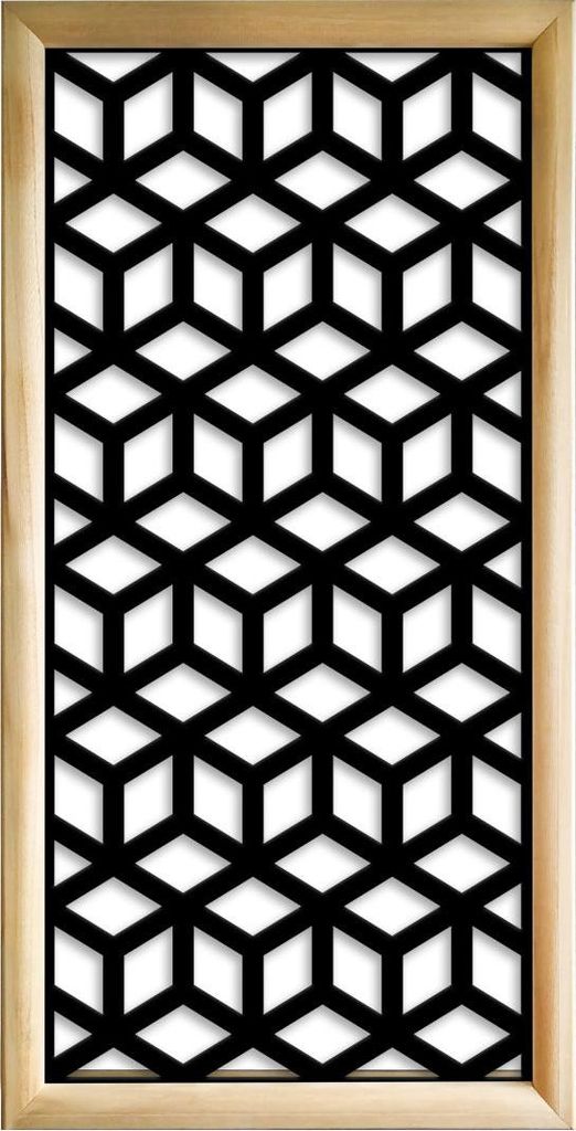 CUBO - Moduli Decorativi in holz e PVC 73x148 cm schwarz