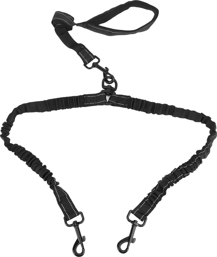 Doppel -Hund -Leine reflektierende hohe Elastizitätsschock -Absorbing Bungee Gehen für große Rassen