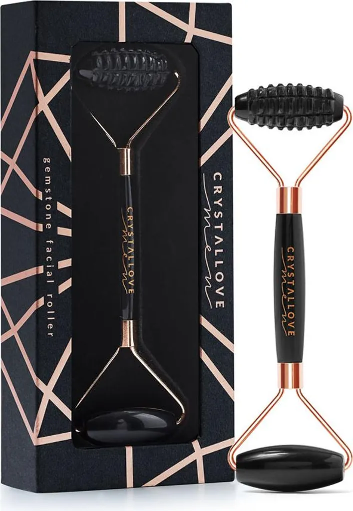 Masseur Facial 3D Obsidienne Noire CRYSTALLOVE Effet Rafraîchissant