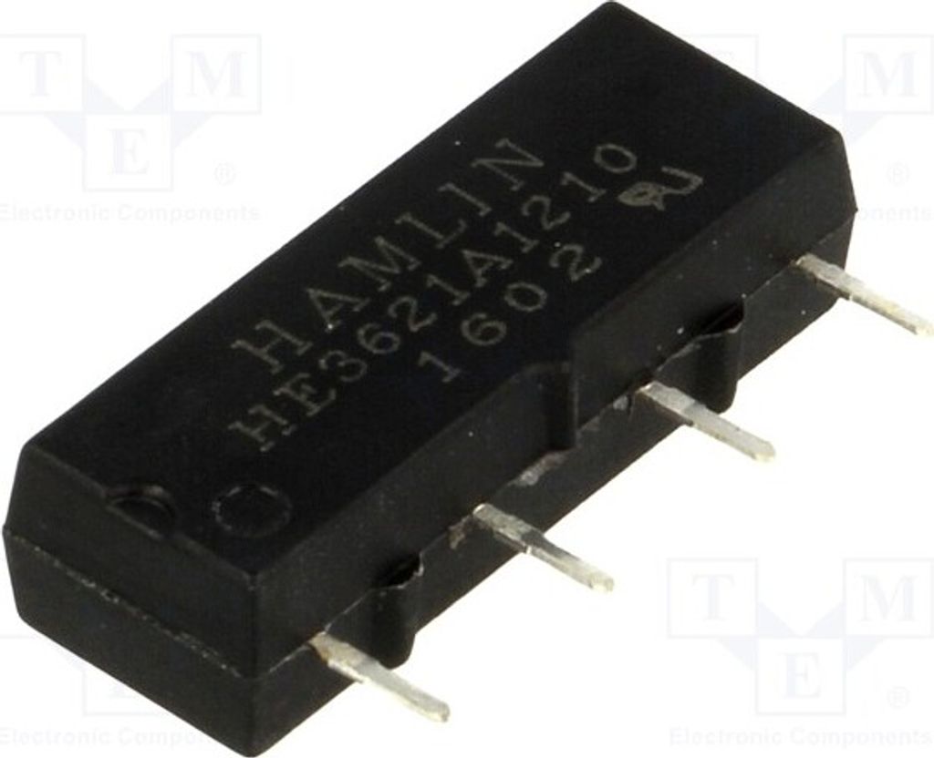 1x Relais: Reed 10W 500mA max.200VDC USpule : 12VDC HE3621A1210 Elektromagnetis