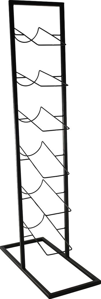 Weinregal - 18 x 84 cm - Schwarz - Metall - geeignet für 6 Produktbild 