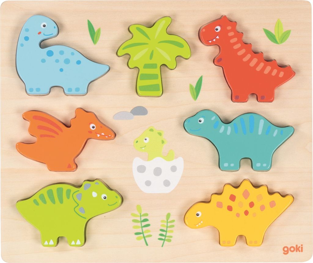 Puzzle a intarsio di dinosauri Immagine del prodotto 