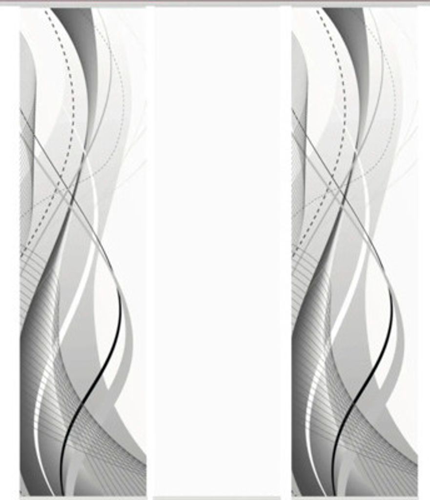Schiebegardine 3er-Set Wuxi grau 60x245 cm