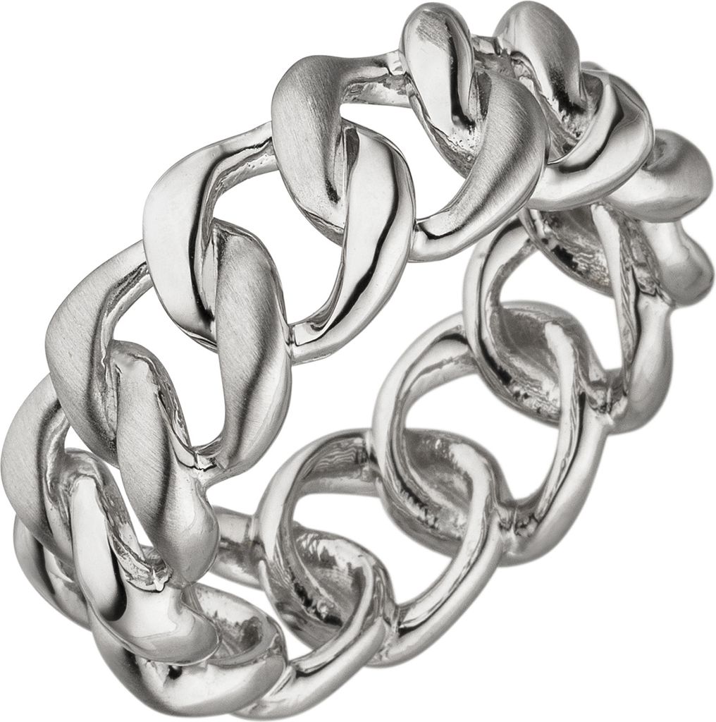 Gr. 62 Damen Ring 925 Sterling Silber teil matt Silberring Produktbild 