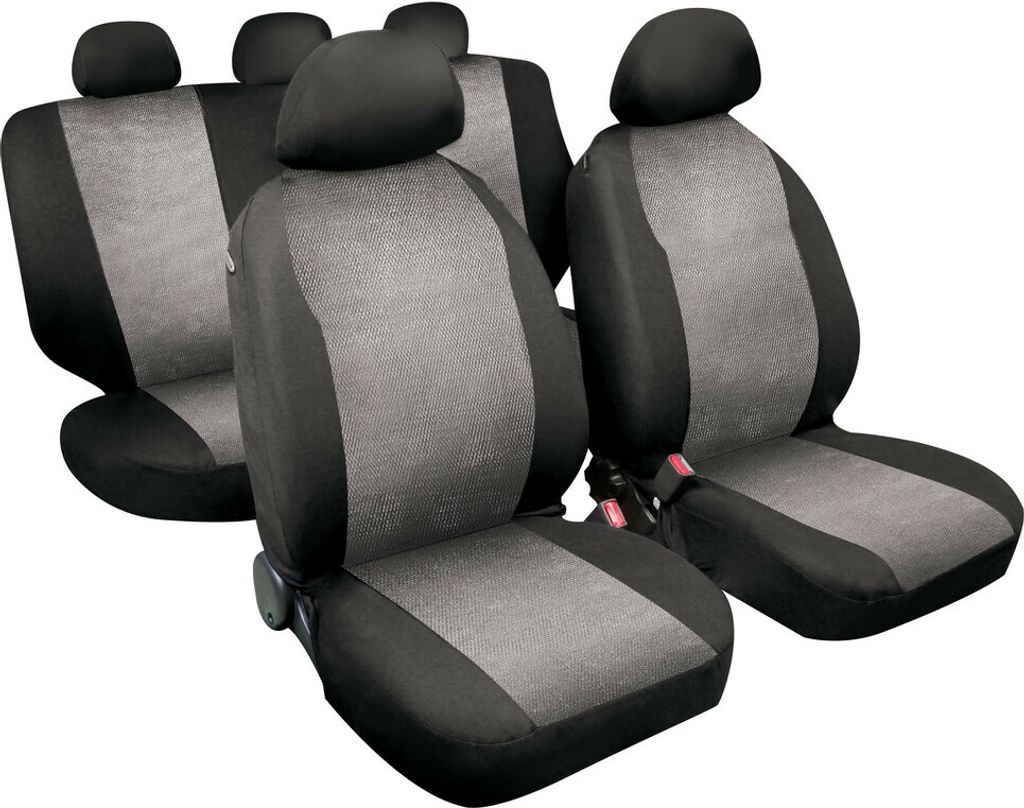 Universelle graue Sprintbezüge für Autositze mit Standard- und Seitenairbag