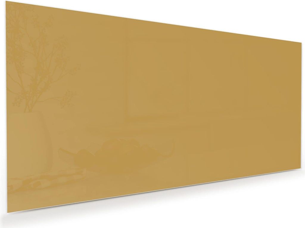 Glasbild 60x30cm in XXL für Wohnzimmer, Schlafzimmer Motiv Khakibrauner Hintergrund