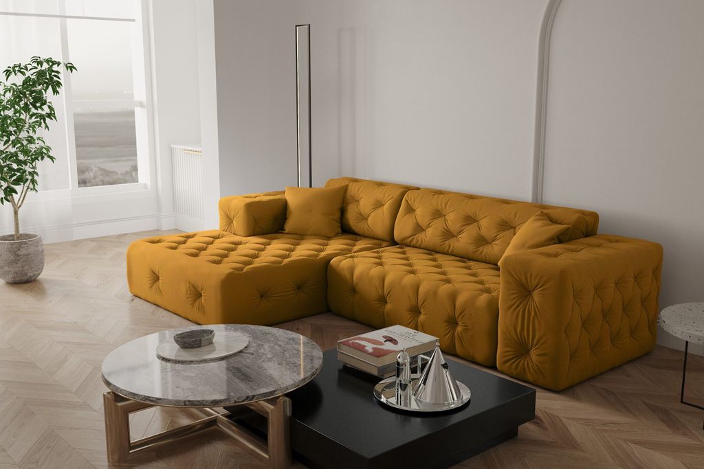 Kaiser Möbel Ecksofa Wohnzimmer CLOUD stilvol viele farben Eckcouch Golden Links