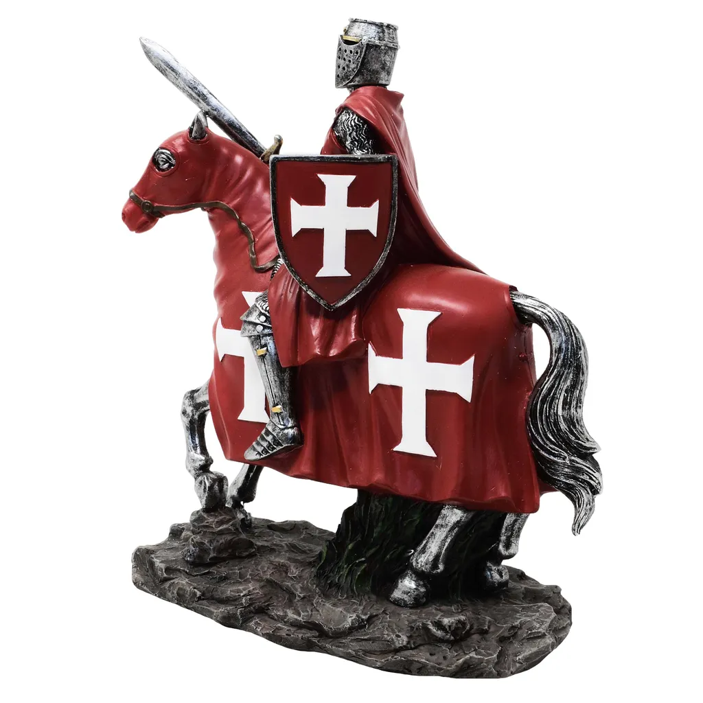 Figurine de Chevalier Robuste en Résine : Décoration Médiévale Durable - 3