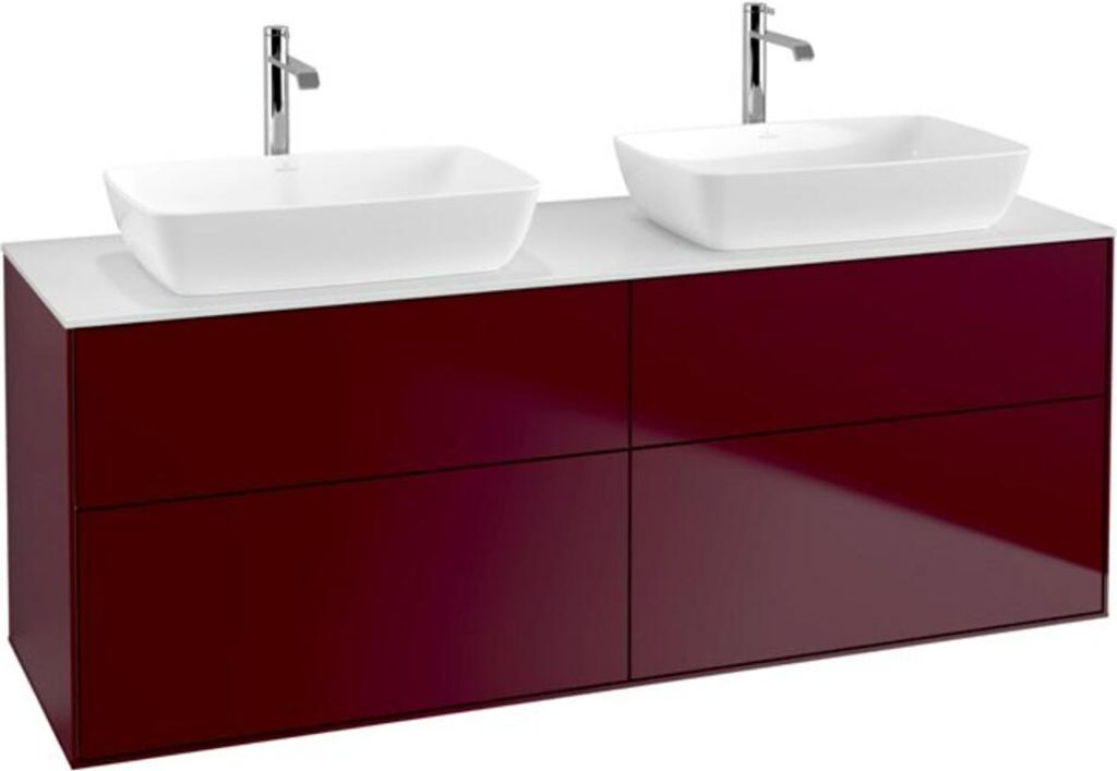 V&B Waschtischunterschrank Finion 160x60cm, Abd.-Pl. wh. matt, Peony Matt