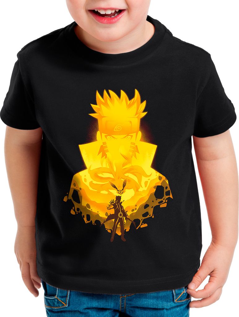 style3 Fire Fox Kinder T-Shirt ninja anime manga cosplay