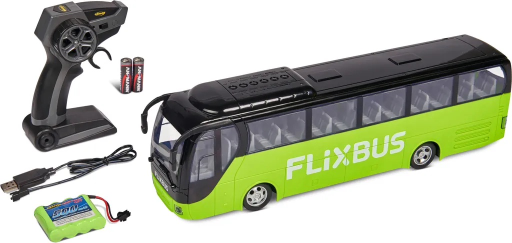 Jouet Bus FlixBus avec Télécommande TAMIYA-CARSON pour Enfant et Adulte