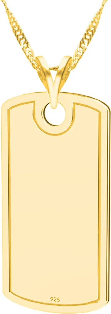 Collana con medaglietta in argento 925 placcato oro